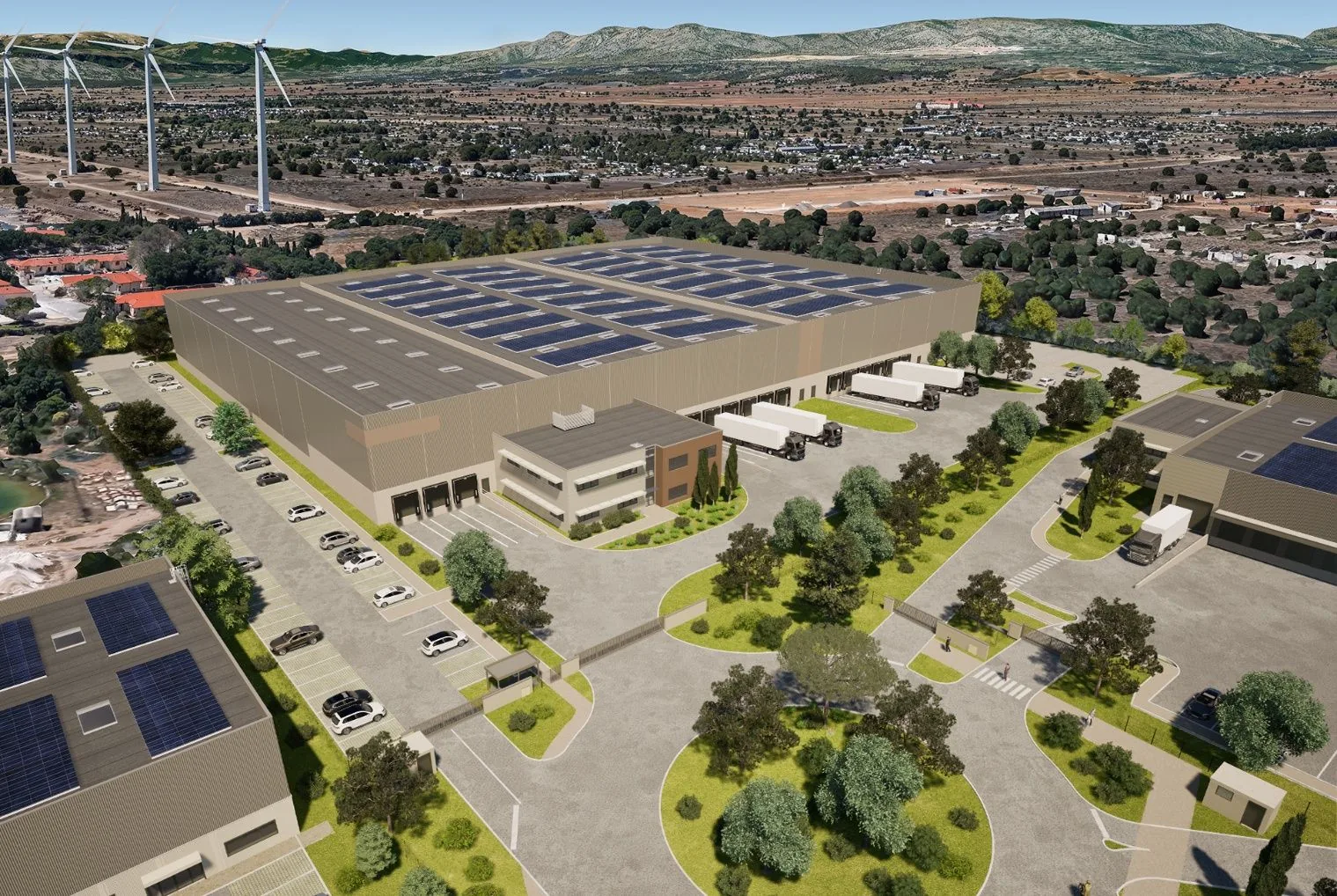 Bâtiment de logistique industrielle